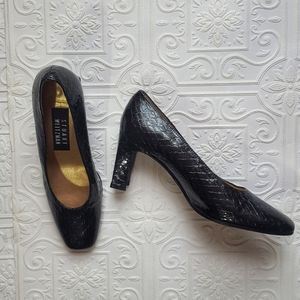 Stuart Weitzman crocodile patent pump